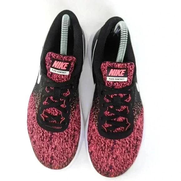 Nike Flex Contact GS - Pink Oreo Running Shoes - 7.5 - Picture 1 of 9